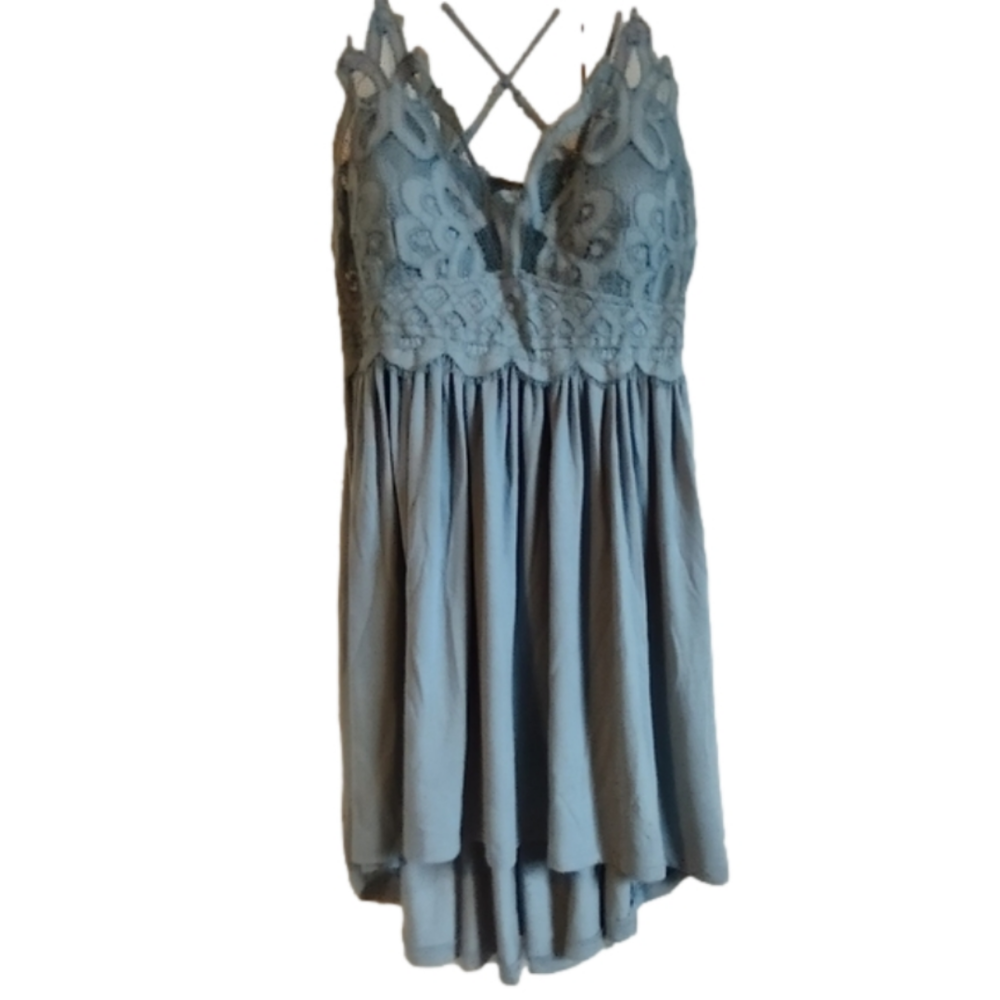 Crochet Lace High Low Cami Top Size Large - Picture 10 of 11